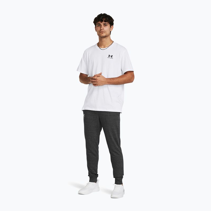 Штани чоловічі Under Armour Rival Terry Jogger castlerock light heather/onyx white 2