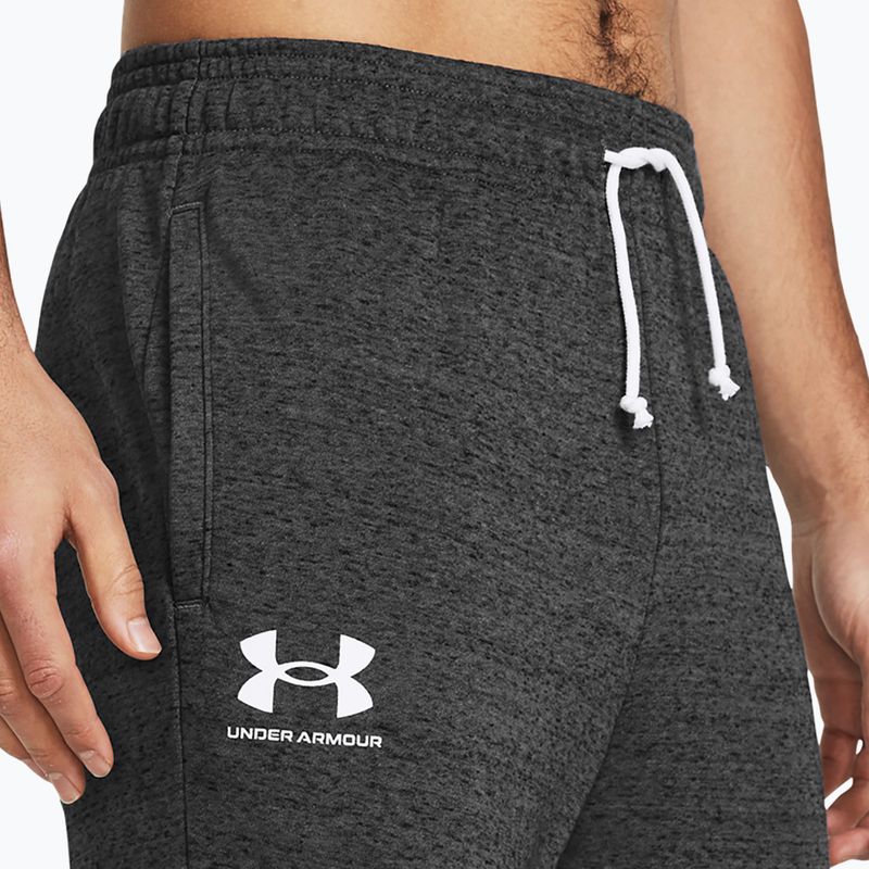 Штани чоловічі Under Armour Rival Terry Jogger castlerock light heather/onyx white 4