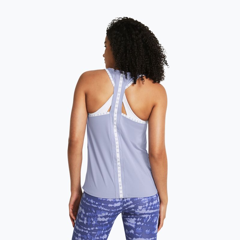 Майка для тренувань жіноча Under Armour Knockout Tank celeste/white 2