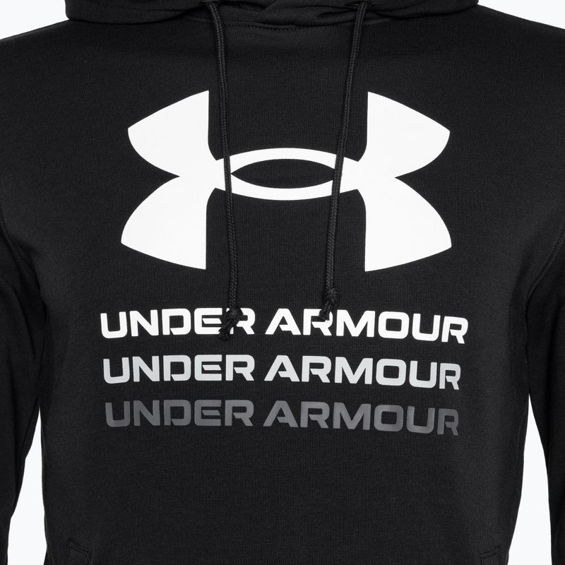 Кофта чоловіча Under Armour Rival Terry Graphic Hood black/castlerock 3