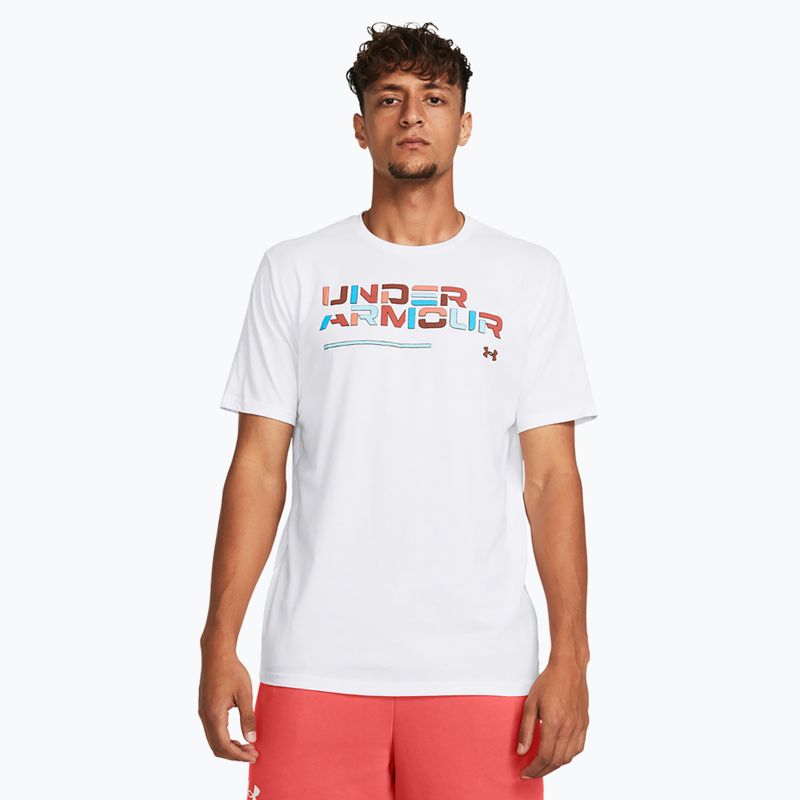 Футболка чоловіча Under Armour Colorblock Wordmark white/black