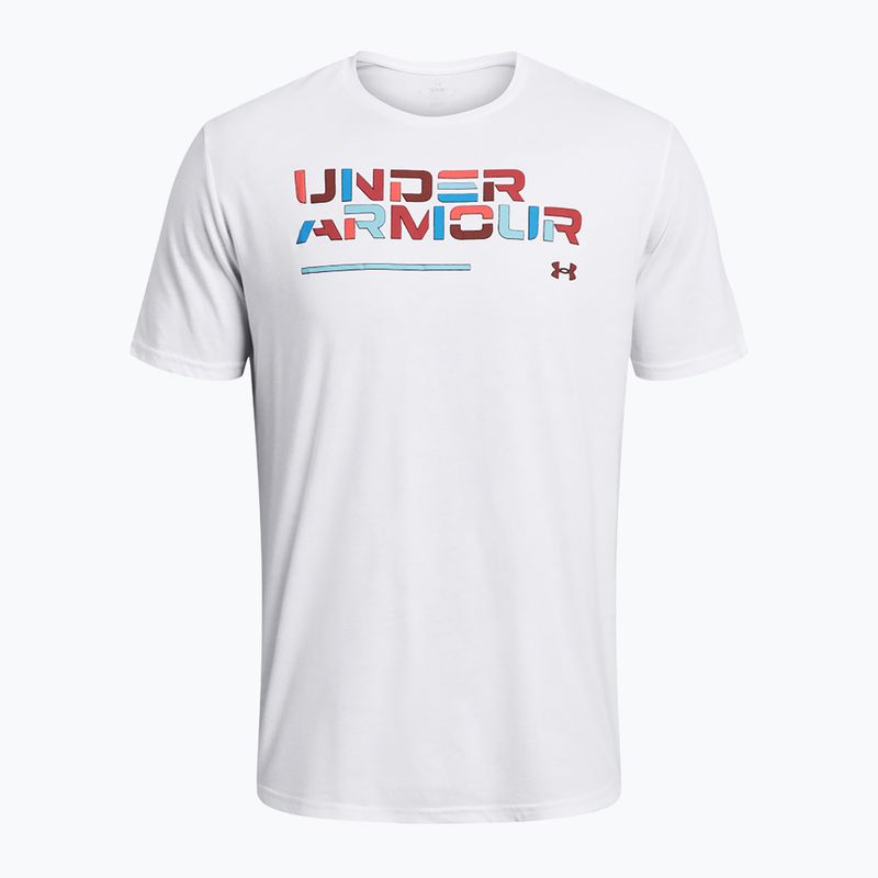 Футболка чоловіча Under Armour Colorblock Wordmark white/black 3