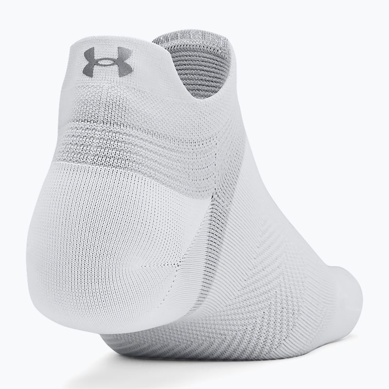 Шкарпетки для бігу чоловічі Under Armour Dry Run Lite No Show 3 пари white/white/reflective 3