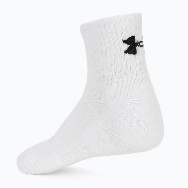 Шкарпетки Under Armour Training Cotton Quarter 3 пари white/white/black 2