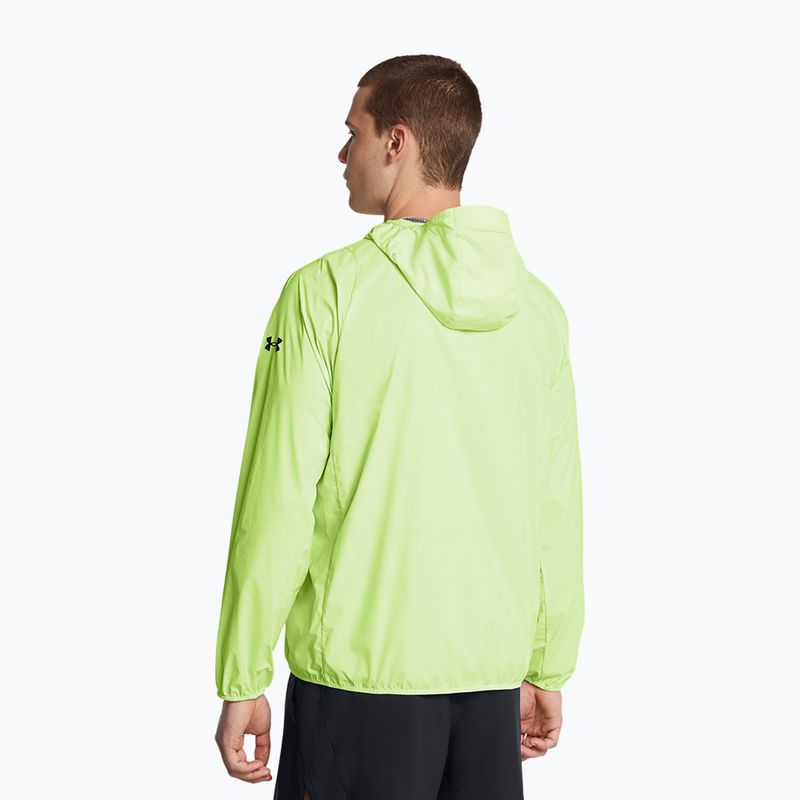 Куртка для бігу чоловіча Under Armour Launch Lightweight morph green/tetra gray/black 2