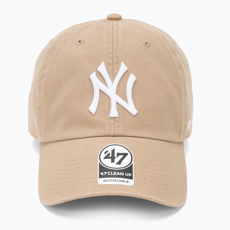 Кепка 47 Brand MLB New York Yankees CLEAN UP W/No Loop Label khaki 2