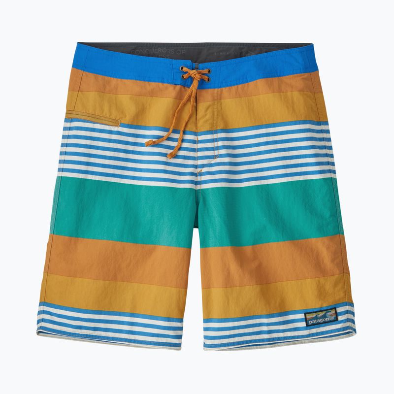 Чоловічі шорти Patagonia Wavefarer Boardshorts fitz stripe/puffer fish золото