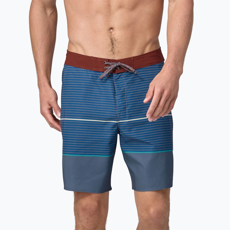 Чоловічі шорти Patagonia Hydropeak Boardshorts olivas striped/utility blue 2