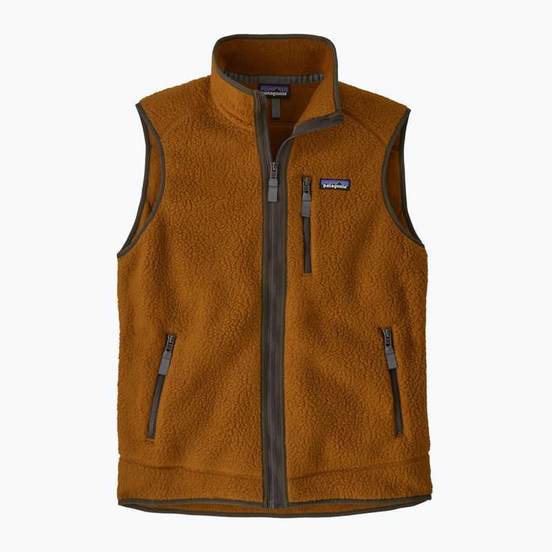 Чоловічий флісовий притулок Patagonia Retro ворс без рукавів коричневий