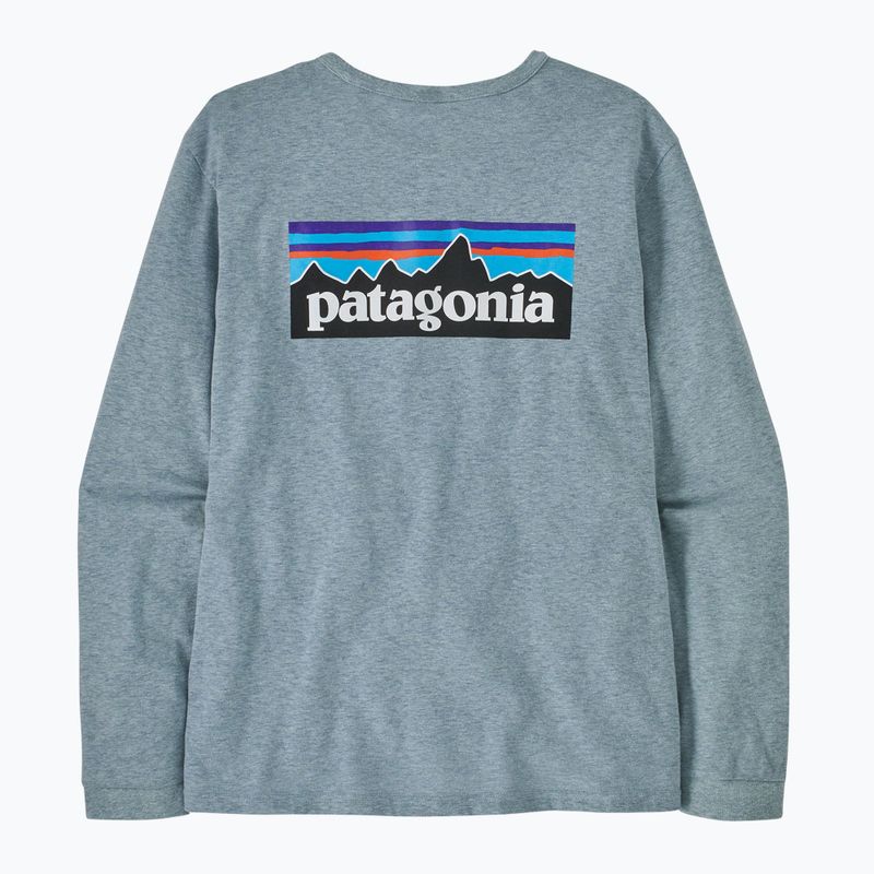 Лонгслів жіночий Patagonia P-6 Logo Responsibili-Tee thermal blue 4