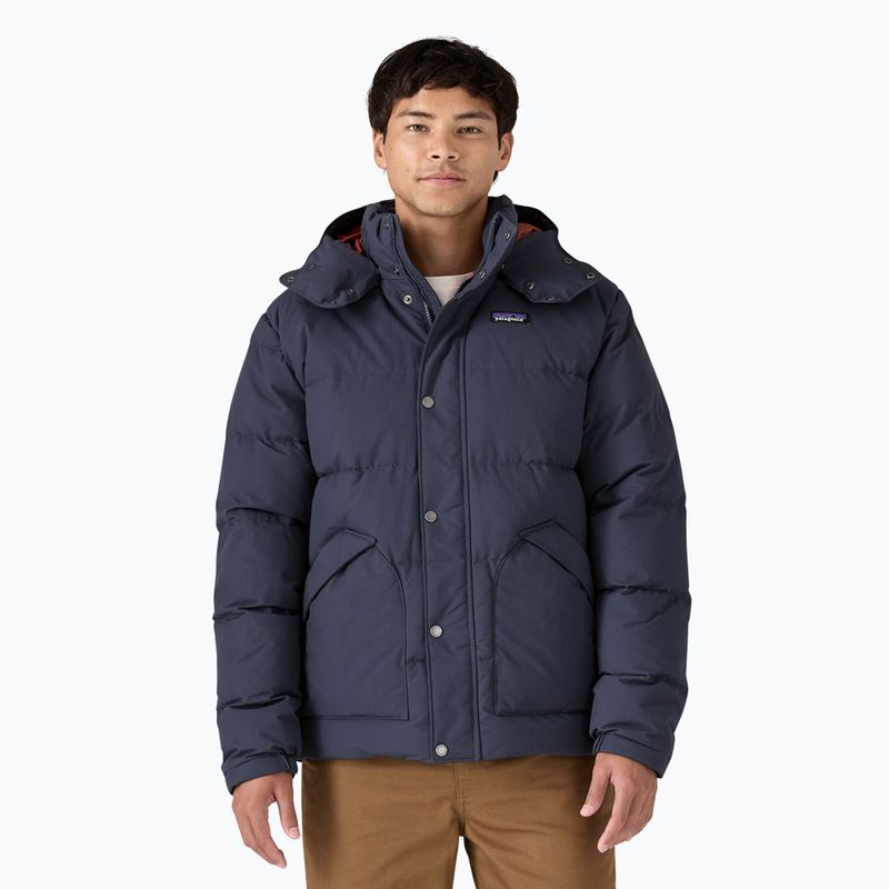 Пуховик чоловічий Patagonia Downdrift smoler blue w/burnished red