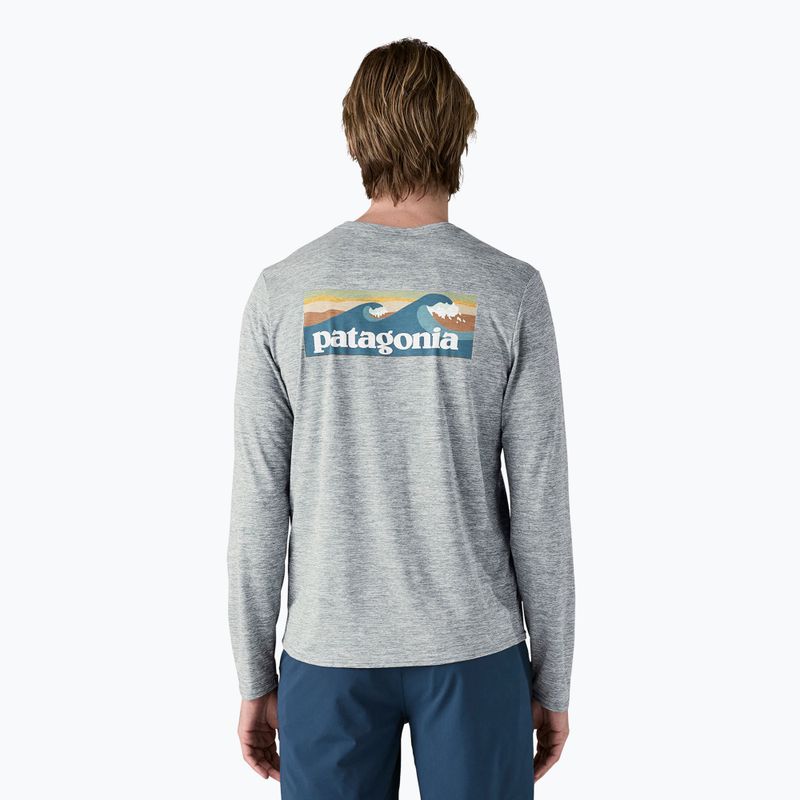Кофта чоловіча Patagonia Cap Cool Daily Graphic Shirt-Waters boardshort logo abalone blue/feather grey 2