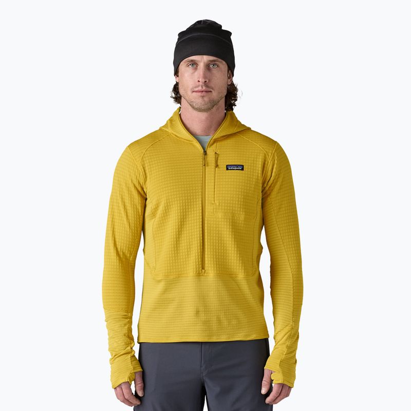 Чоловіча софтшелл куртка Patagonia R1 Hybrid Pullover Hoodie з капюшоном, комплект зелений
