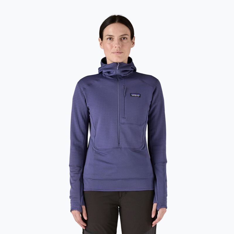 Жіноча софтшелл куртка Patagonia R1 Hybrid Pullover Hoody solstice фіолетовий