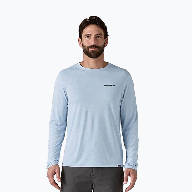Лонгслів чоловічий Patagonia Cap Cool Daily Graphic Shirt-Waters fitz roy trout/fleck blue