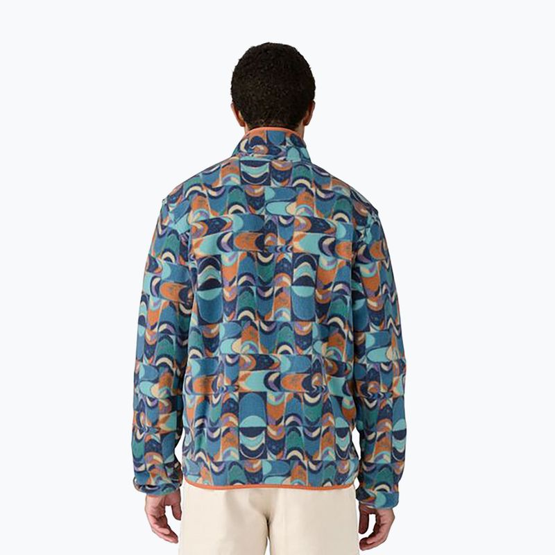 Кофта трекінгова чоловіча Patagonia LW Synch Snap-T P/O swallowtail geo/still blue 2