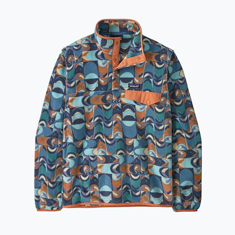 Кофта трекінгова чоловіча Patagonia LW Synch Snap-T P/O swallowtail geo/still blue 3