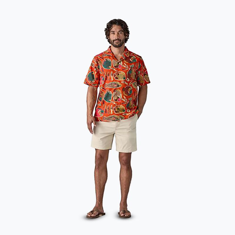 Чоловіча сорочка Patagonia Tidal Threads Camp wrasse / запилювач помаранчева 2