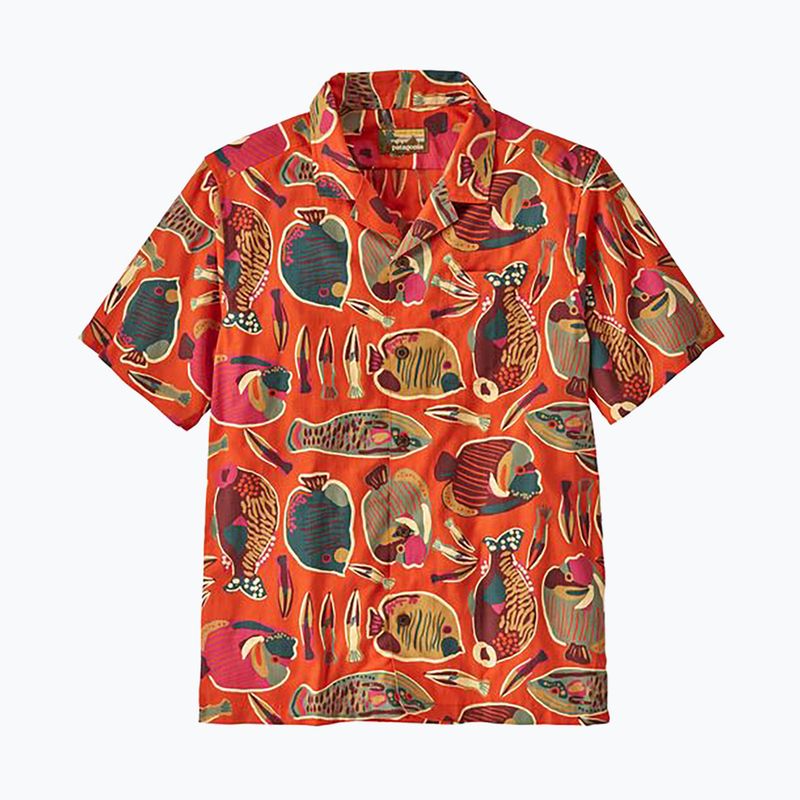 Чоловіча сорочка Patagonia Tidal Threads Camp wrasse / запилювач помаранчева 4