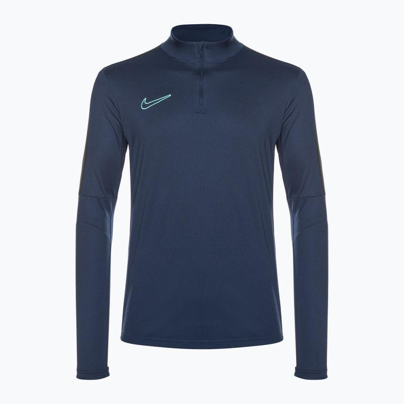 Лонгслів футбольний чоловічий Nike Academy Dri-Fit 1/2-Zip midnight navy/black/midnight navy/hyper turquoise