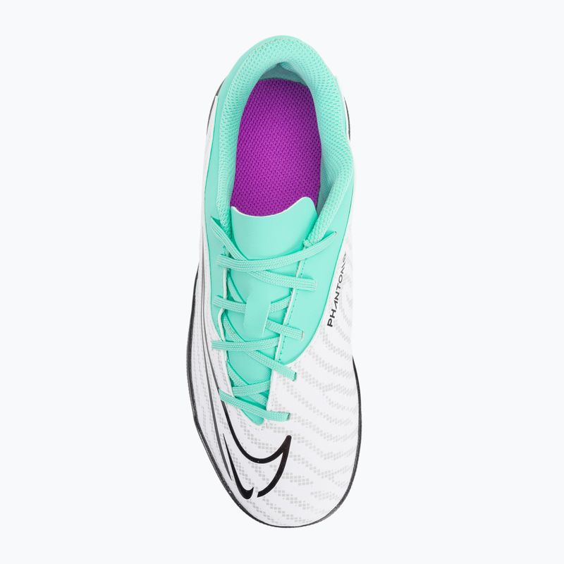 Футбольні бутси кросівки дитячі Nike JR Phantom GX Club TF hyper turquoise/fuchsia dream/white/black 6