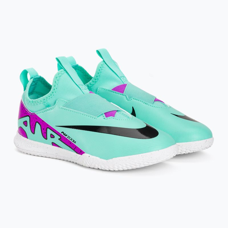 Футбольні бутси кросівки дитячі Nike Jr Zoom Mercurial Vapor 15 Academy IC hyper turquoise/black/ white/fuchsia dream 4