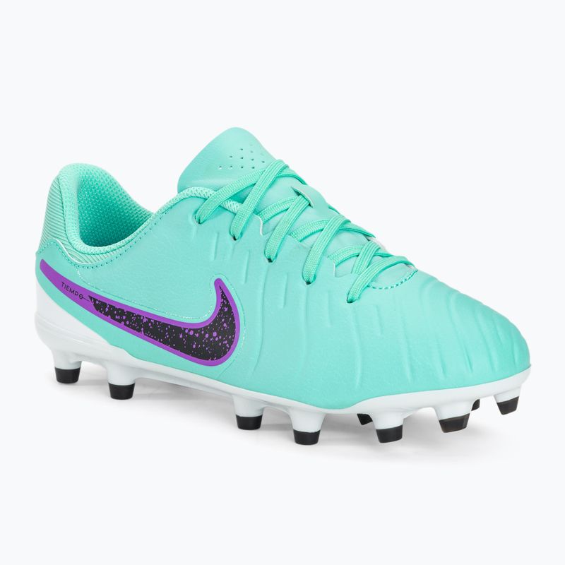 Футбольні бутси кросівки дитячі Nike Jr Legend 10 Academy FG/MG hyper turquoise/fuchsia dream/black