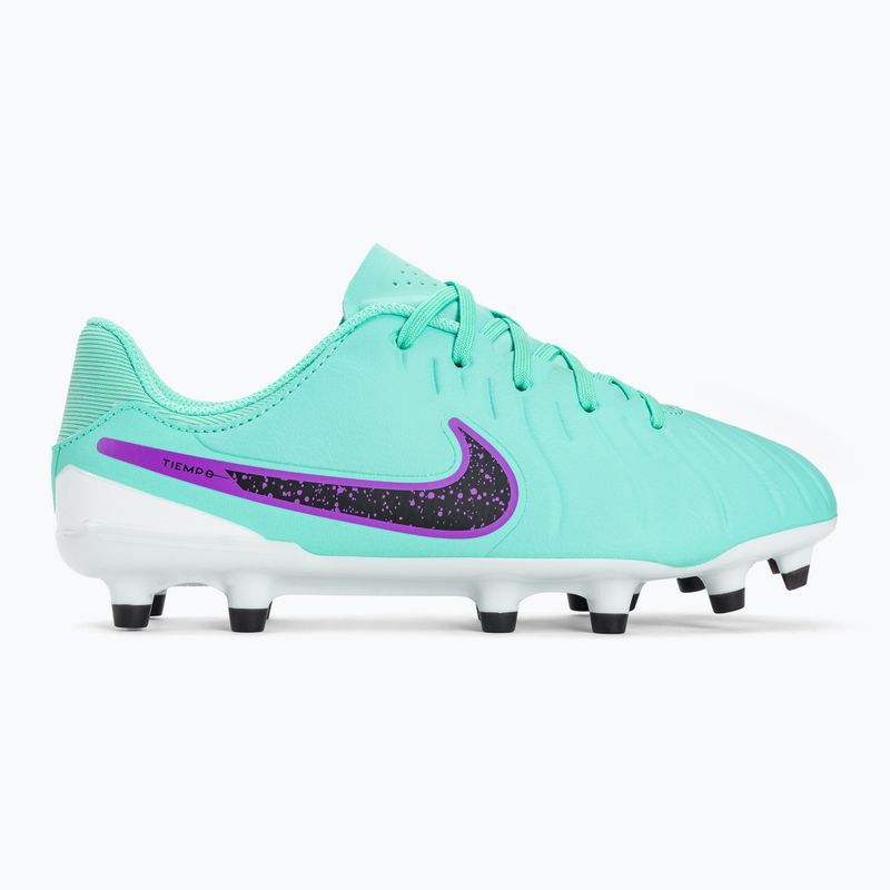 Футбольні бутси кросівки дитячі Nike Jr Legend 10 Academy FG/MG hyper turquoise/fuchsia dream/black 2