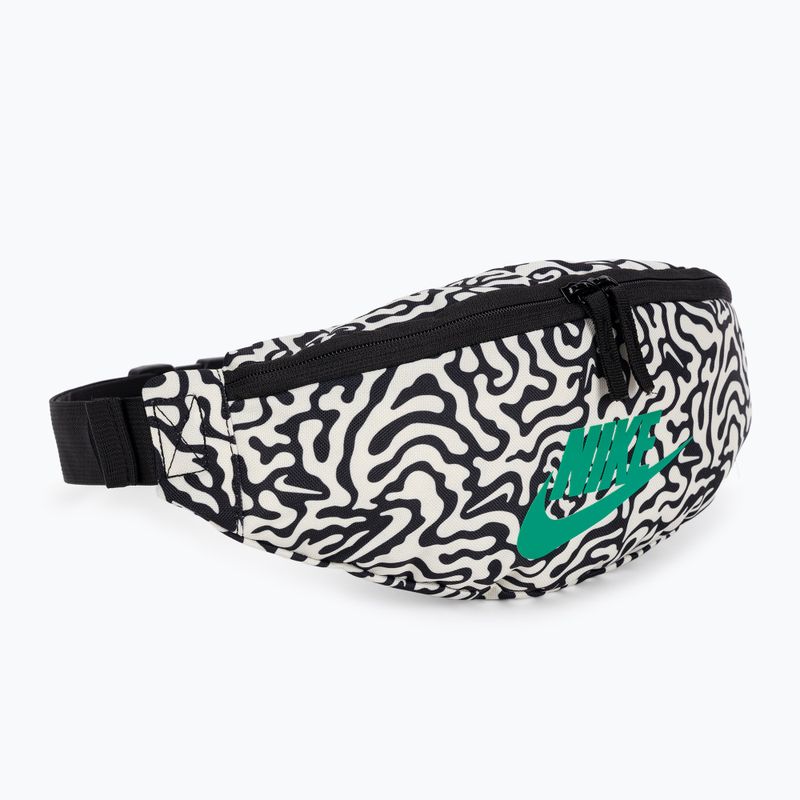 Сумка Nike Heritage Waistpack 3 л black/coconut milk/stadium green 2