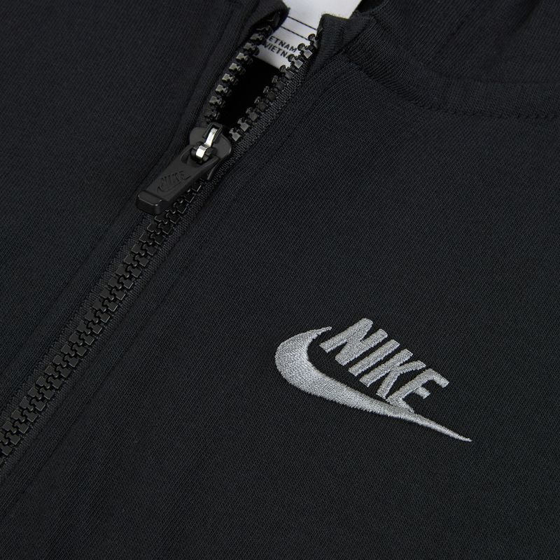 Кофта дитяча Nike Sportswear Full Zip Hoodie black/flat pewter 9