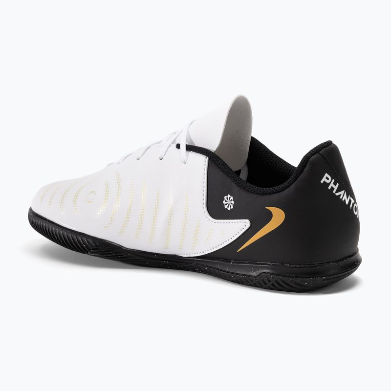 Кросівки футбольні Nike Phantom GX II Club IC white/metallic gold coin/black 3