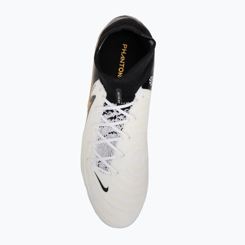 Кросівки футбольні чоловічі Nike Phantom Luna II Pro FG white/metallic gold coin/black 5