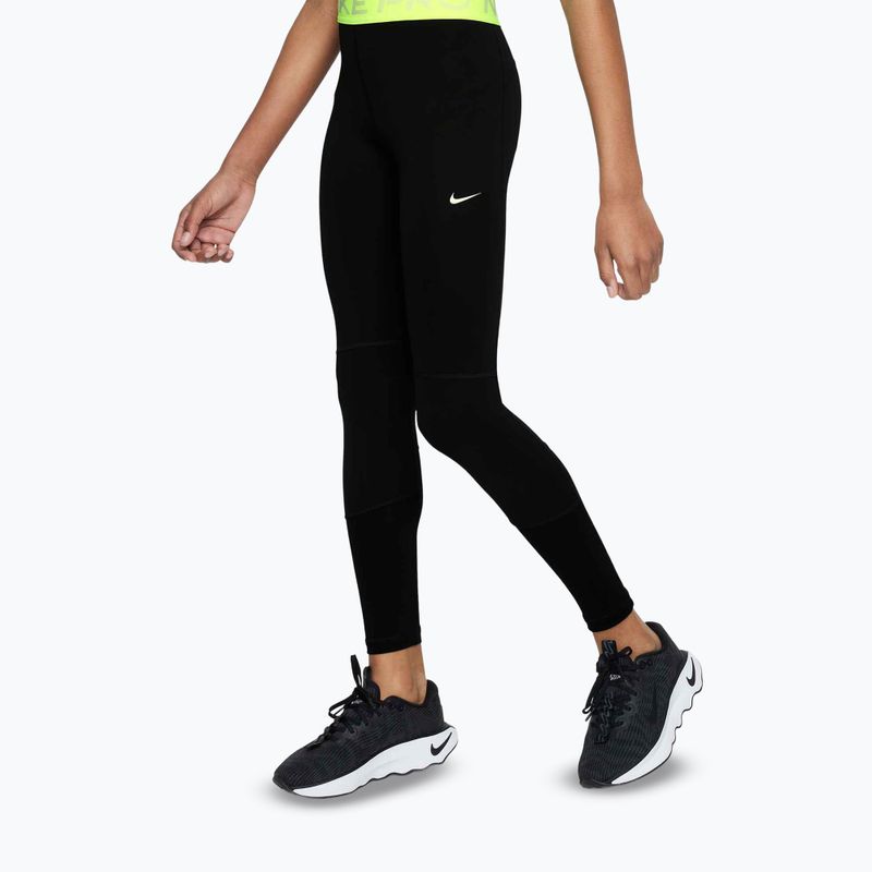 Легінси дитячі Nike Pro Dri-FIT comet black/volt/white