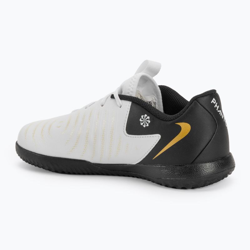 Кросівки футбольні дитячі Nike Phantom GX II Academy IC white/metallic gold coin/black 3