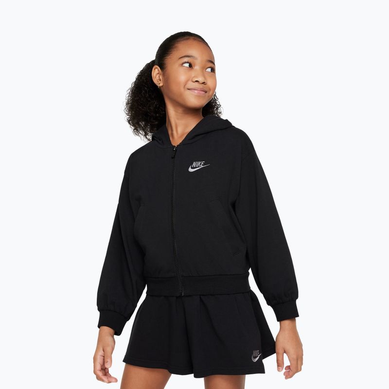 Кофта дитяча Nike Sportswear Full Zip Hoodie black/flat pewter