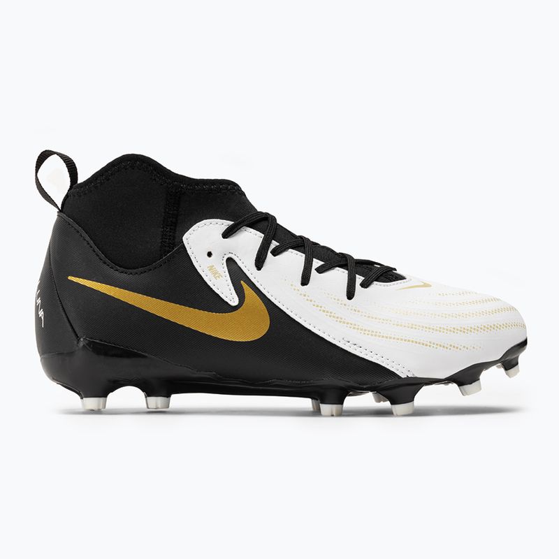 Кросівки футбольні дитячі Nike Phantom Luna II Academy FG/MG Junior white / metallic gold / black 2