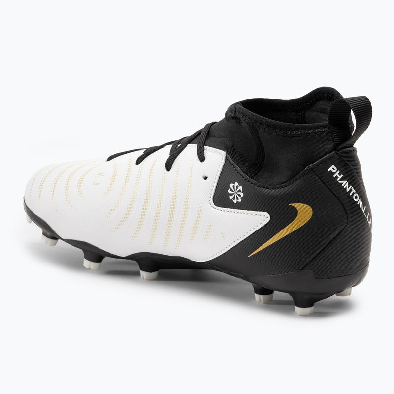 Кросівки футбольні дитячі Nike Phantom Luna II Academy FG/MG Junior white / metallic gold / black 3