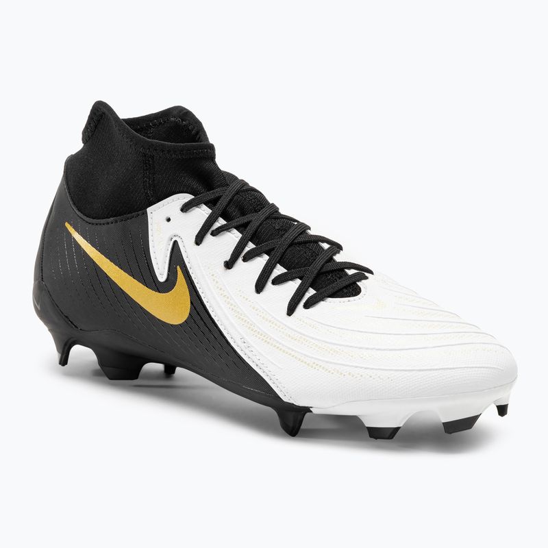 Кросівки футбольні Nike Phantom Luna II Academy FG/MG white / metallic gold coin / black