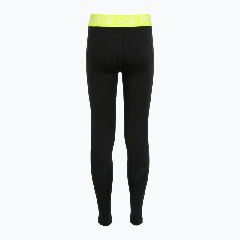 Легінси дитячі Nike Pro Dri-FIT comet black/volt/white 7