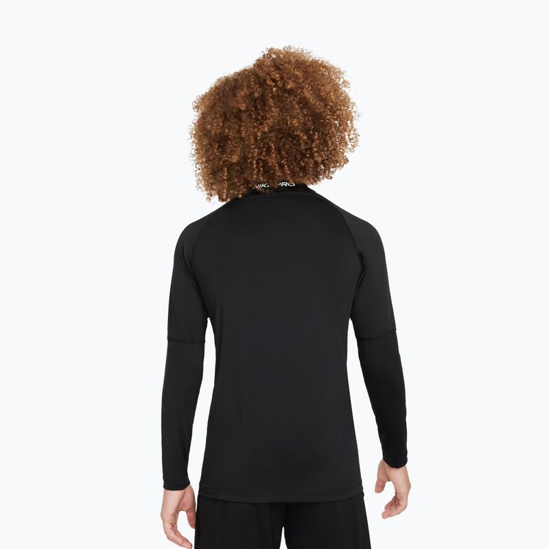 Лонгслів дитячий Nike Pro Dri-Fit black/white 3