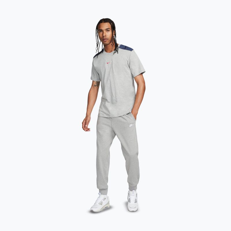 Штани чоловічі Nike Club Knit Jogger dark grey heather/white 2