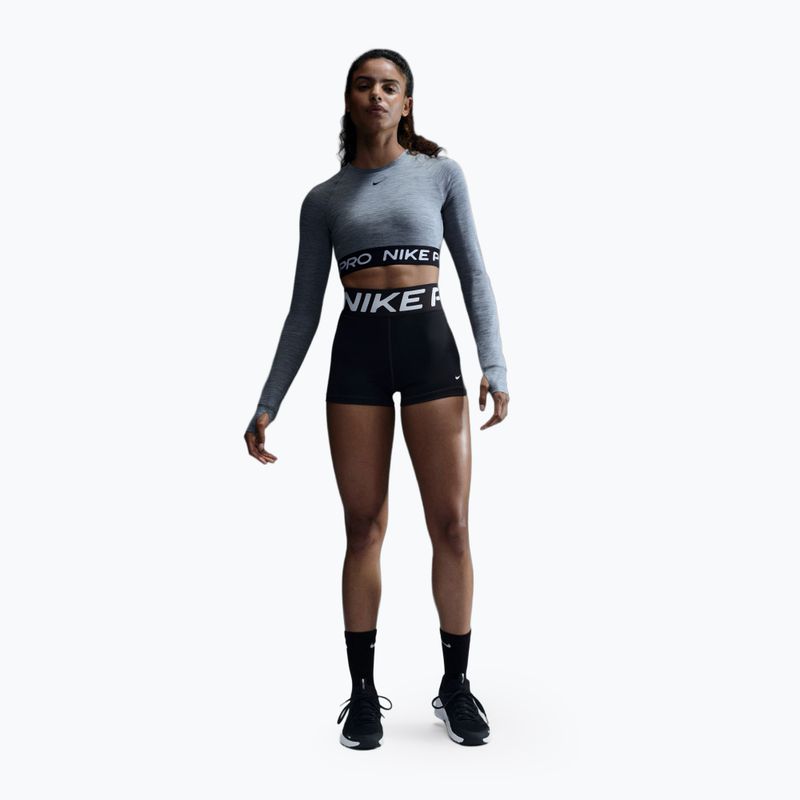 Топ тренувальний лонгслів жіночий Nike Pro 365 Dri-Fit smoke grey/heather 2