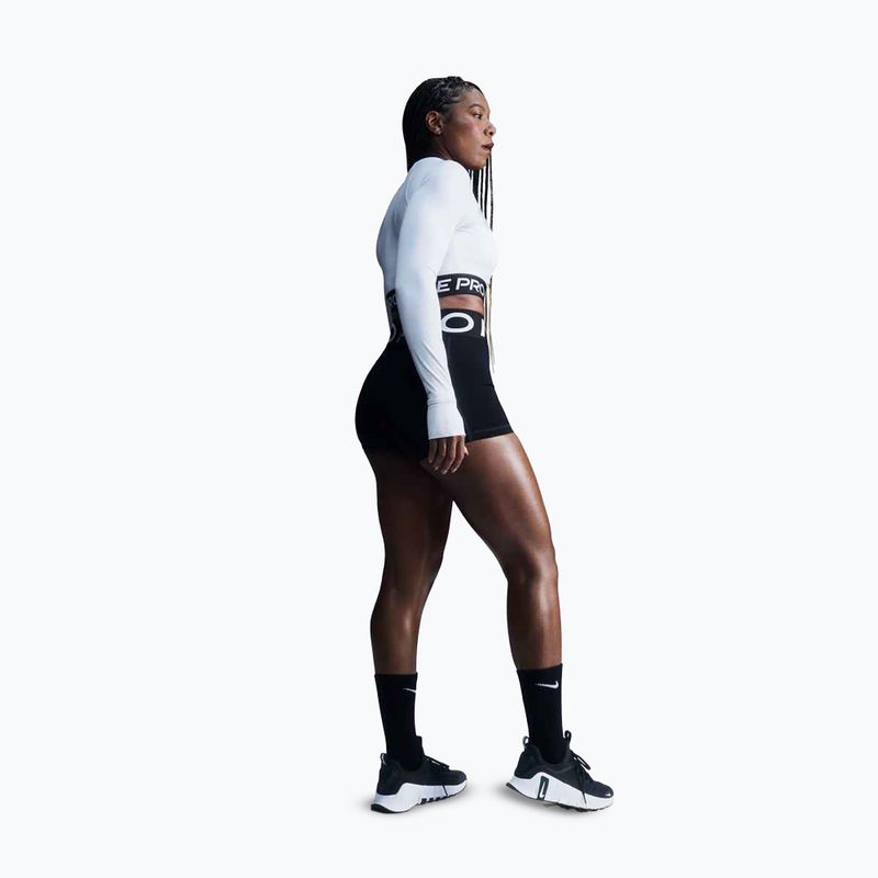 Топ тренувальний лонгслів жіночий Nike Pro 365 Dri-Fit white/black 6