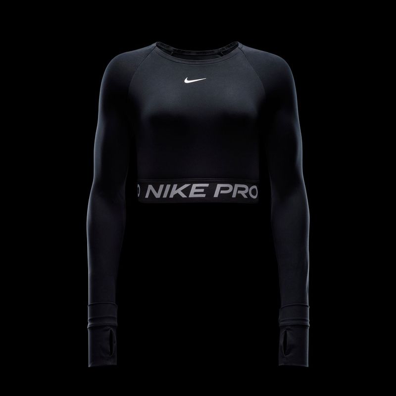 Лонгслів для тренувань жіночий Nike Pro 365 Dri-Fit black/white 5