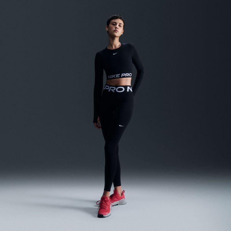 Лонгслів для тренувань жіночий Nike Pro 365 Dri-Fit black/white 7