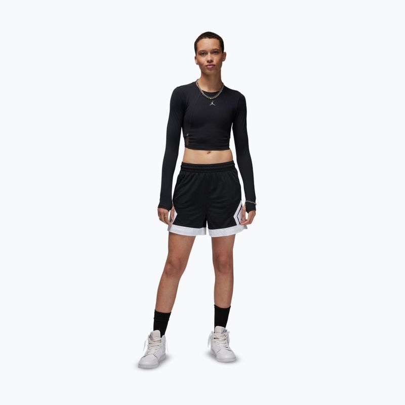 Жіночі баскетбольні шорти Nike Jordan Sport Diamond 4" black/white/white/black 2