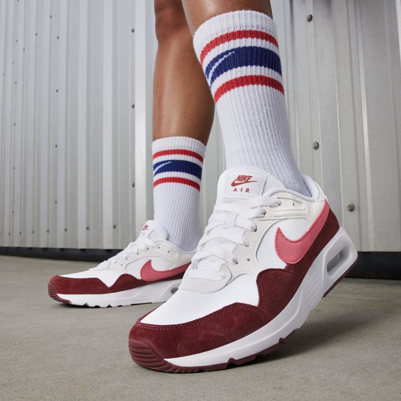 Кросівки жіночі Nike Air Max SC white/team red/adobe 10