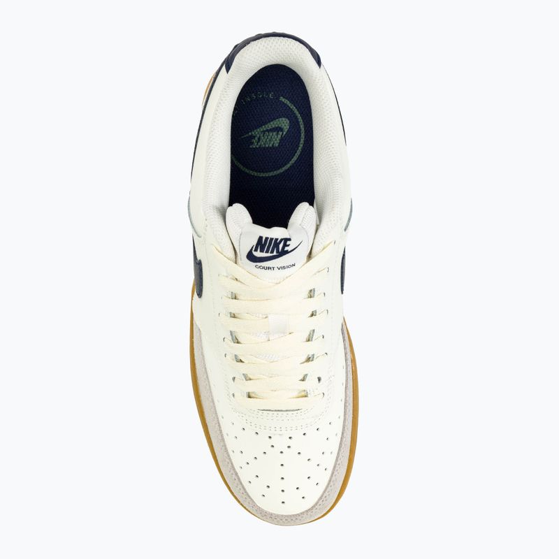 Кросівки чоловічі Nike Court Vision Low sail / gum light brown / light iron ore / midnight navy 5