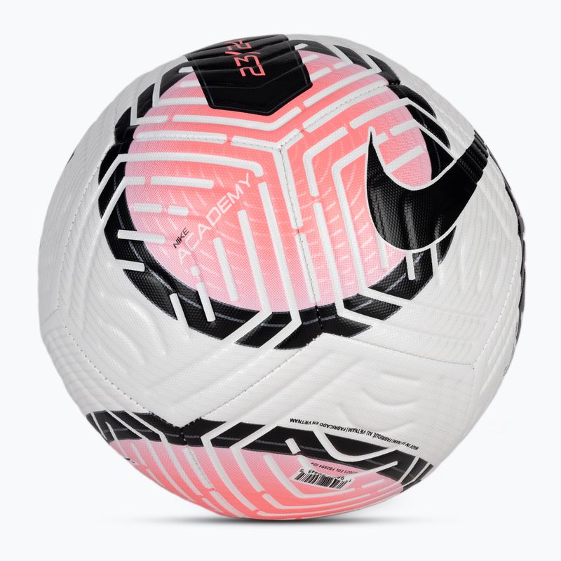 М'яч футбольний Nike Academy white/sunset pulse/black розмір 4 2