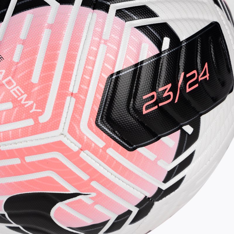 М'яч футбольний Nike Academy white/sunset pulse/black розмір 4 3